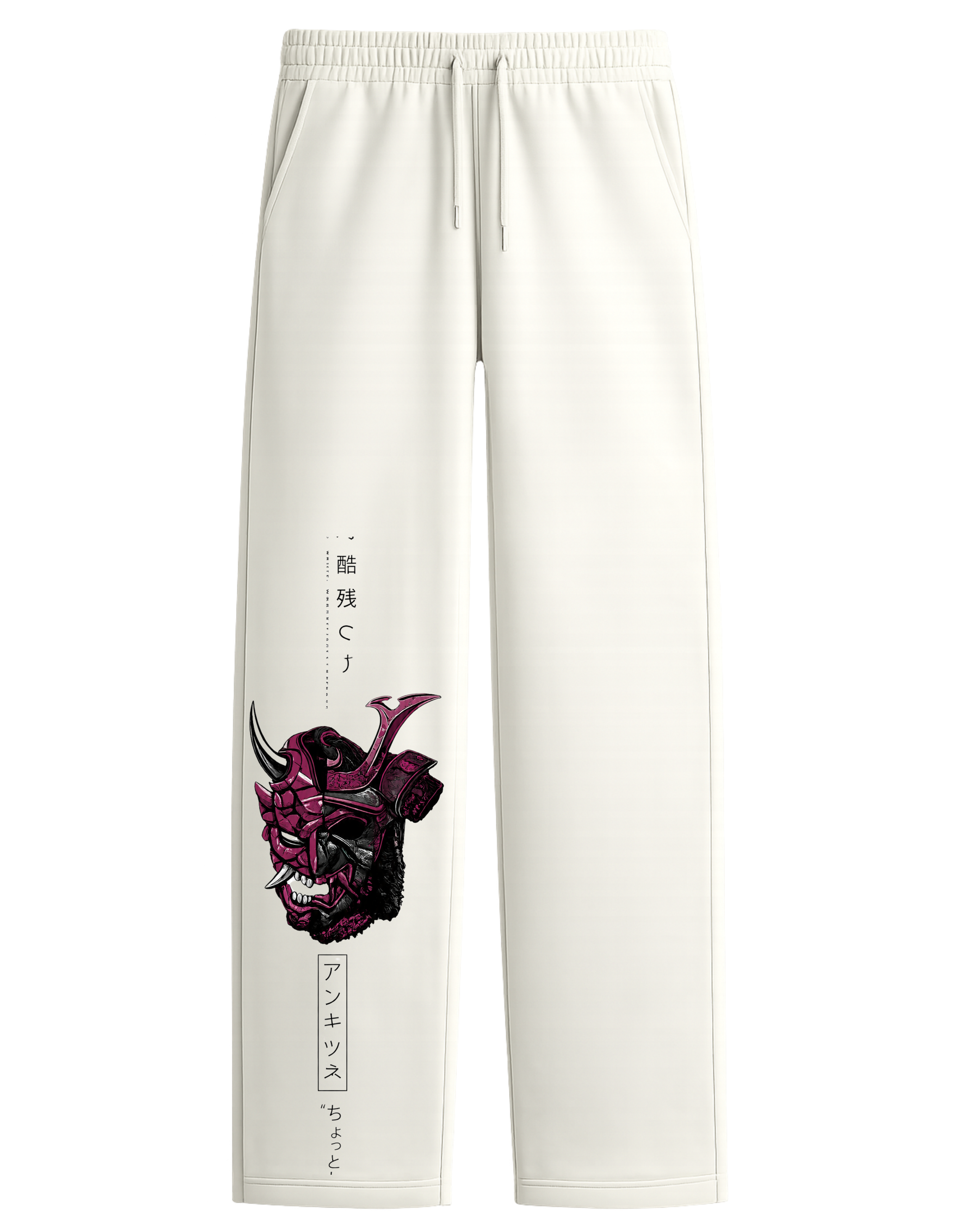 Oni Samurai Mask Japanese Streetwear Sweatpants