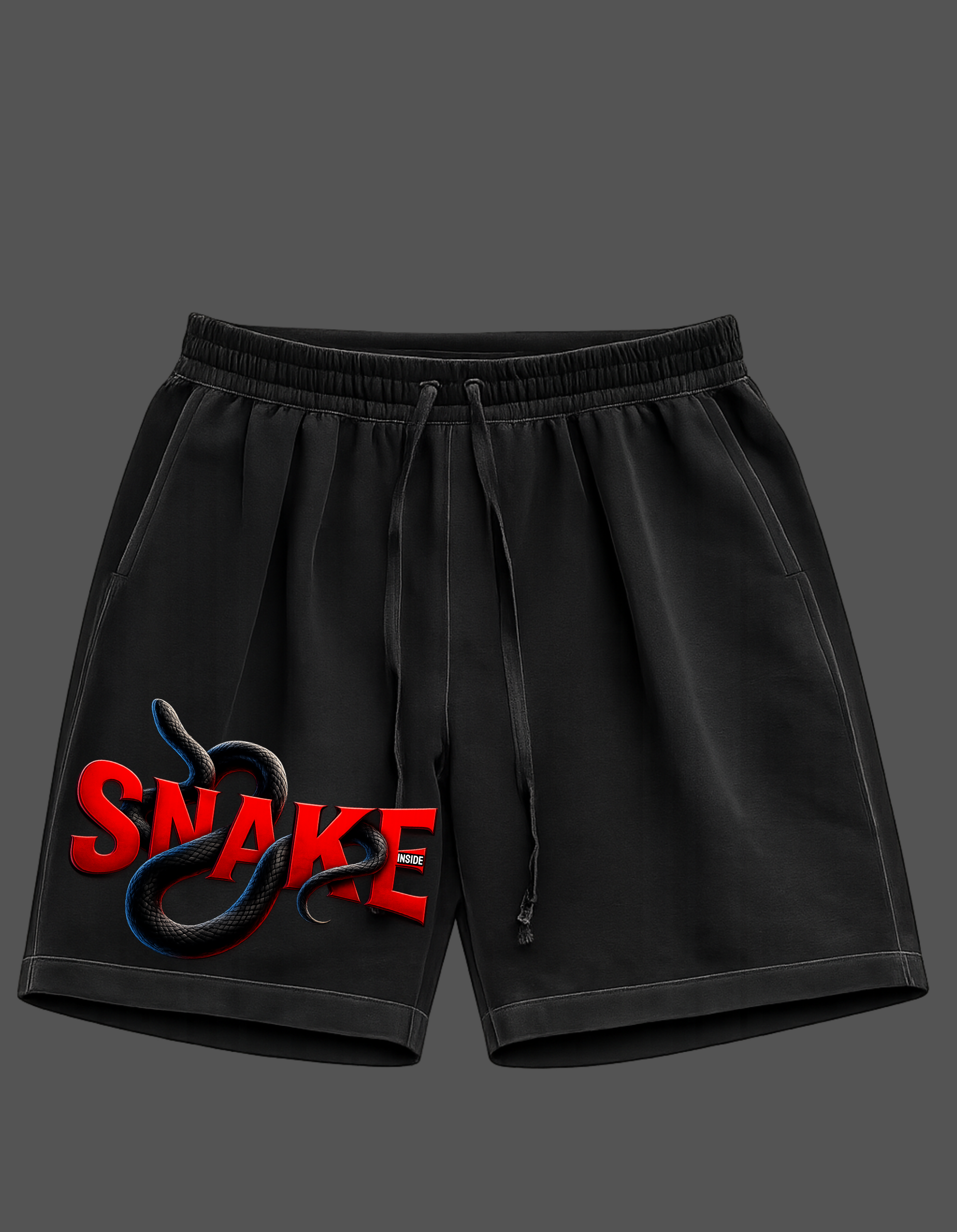 Snake Inside Baggy Shorts
