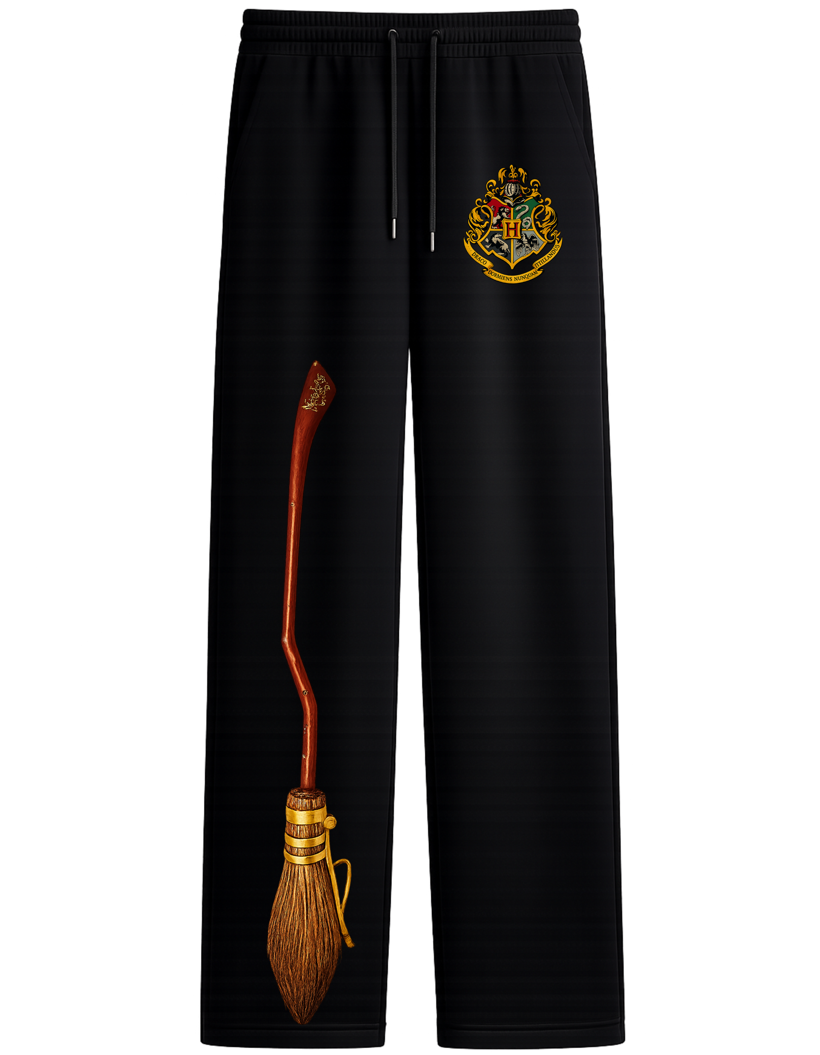 Wizard Broom Harry Potter Joggers Black