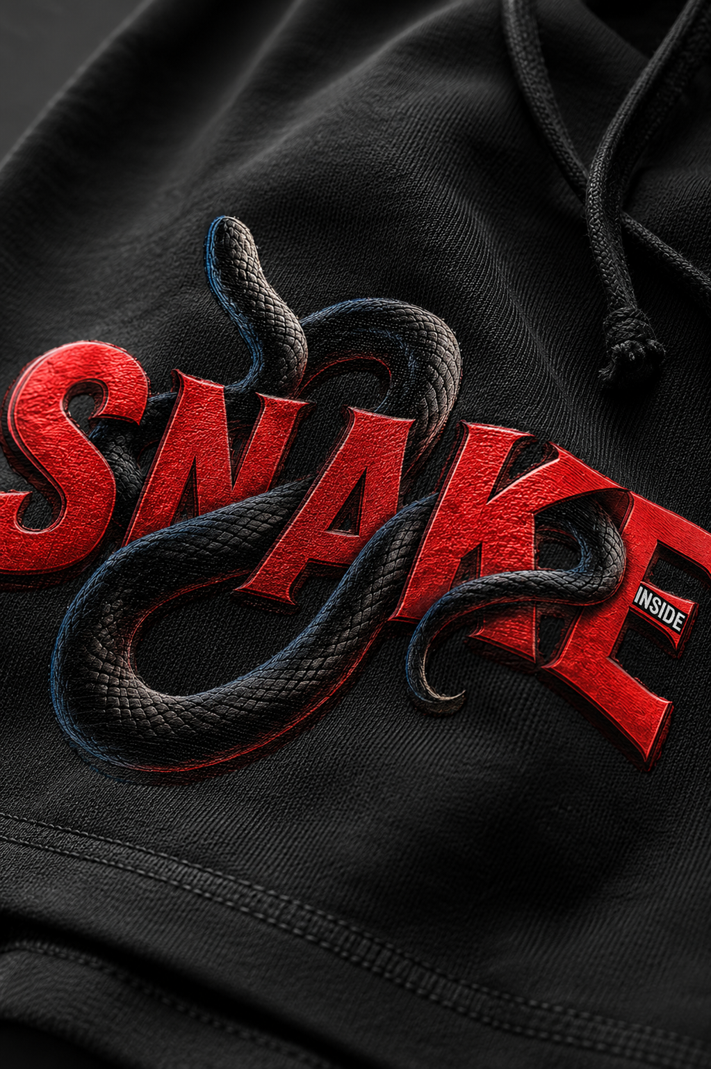 Snake Inside Baggy Shorts
