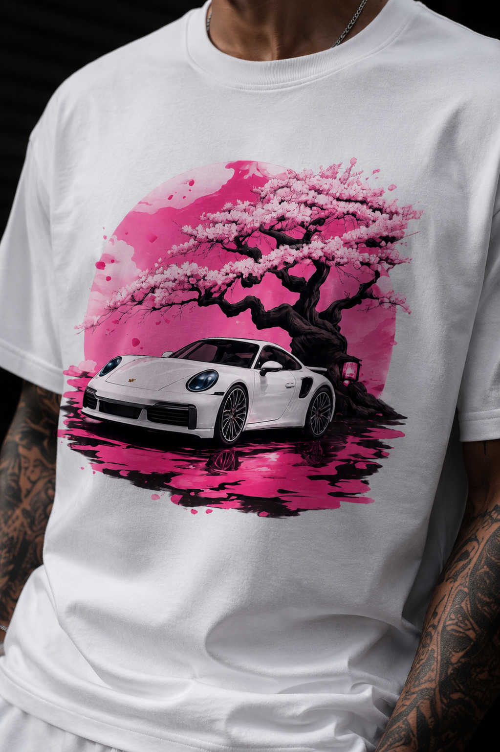 PCB Porsche Cherry Blossom Oversized T-Shirt