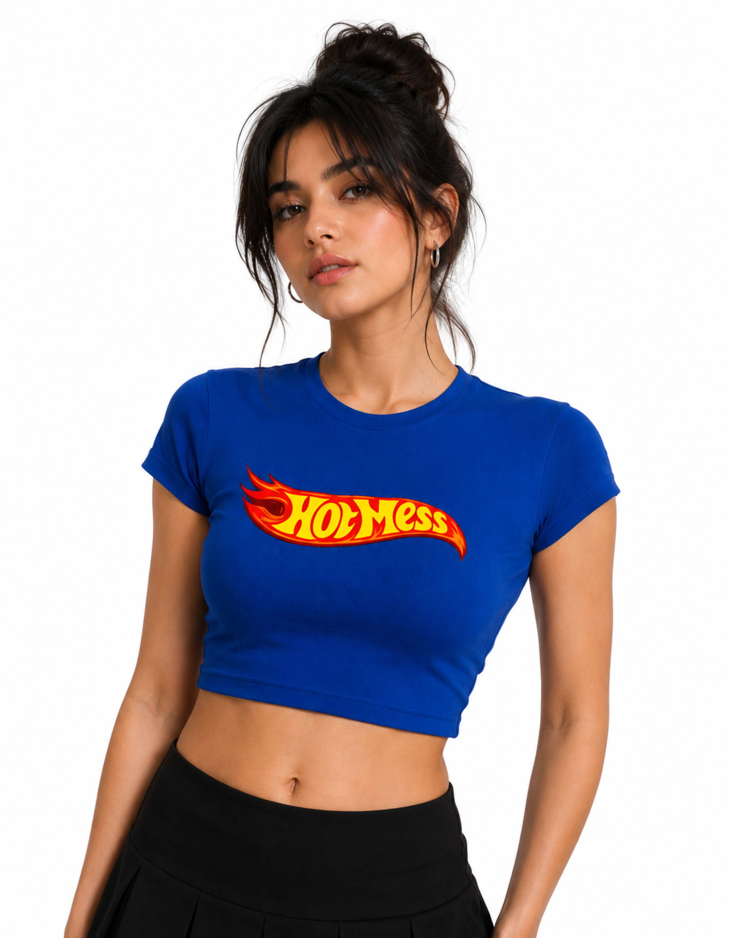 Hot Mess Baby Tee | Graphic Crop Top